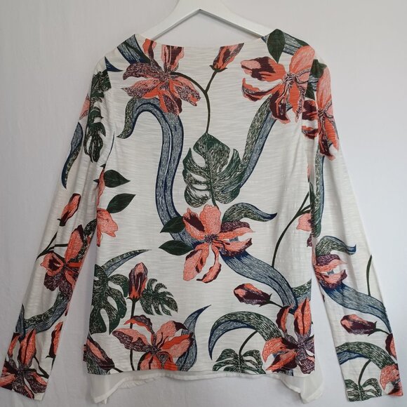 Soft Surroundings Floral Sequin Tunic Multicolor Petal Appeal Blouse Size Medium - Picture 7 of 9